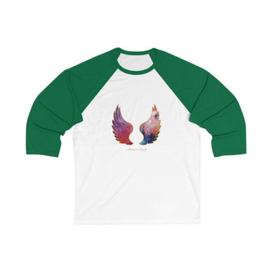 ZADKIEL - Abstract Angels Baseball Tee Unisex 34 Sleeve - Image 2