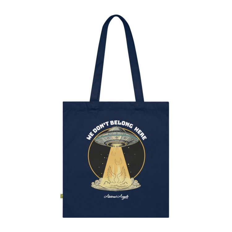 We don't Belong Here - Abstract Angels Organic Tote Bag, Heavenly Eco-Friendly Handbag