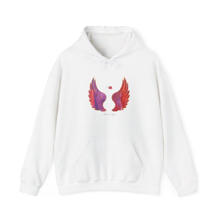 heArt - Abstract Angels Valentine Day Unisex Hoodie, Angelic Protection Sweatshirt, Heavenly Love Hooded Jumper, Spiritual Gift, Religious Apparel