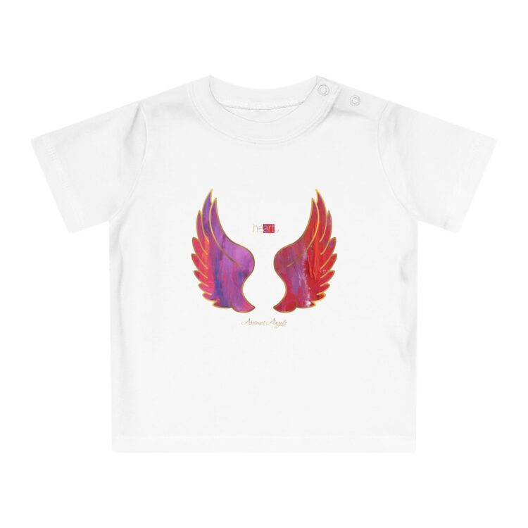 heArt - Abstract Angels Valentine Day Baby T-Shirt - Love and Protection, Cherub Infant Tee, Heavenly Guardian Toddler Shirt, Angelic Baby Clothing
