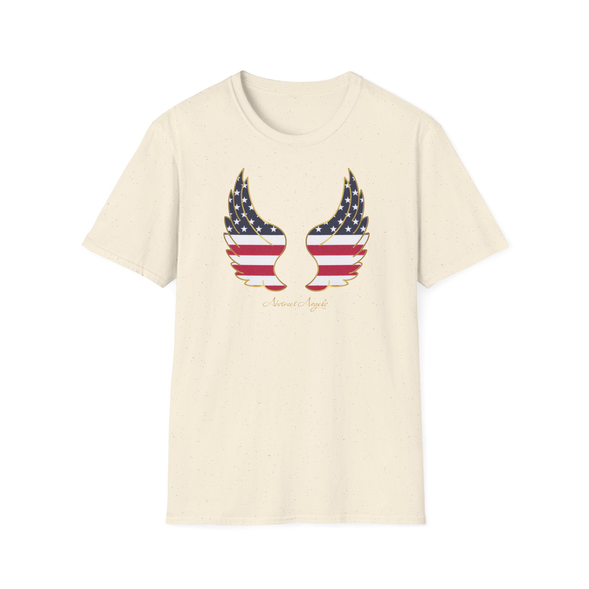 4th July edition - US Flag - Abstract Angels - Unisex Softstyle T-Shirt - Image 7