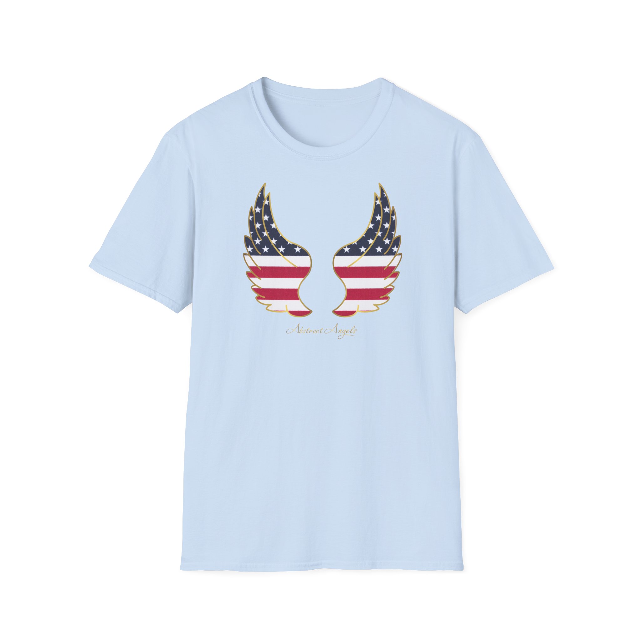 4th July edition - US Flag - Abstract Angels - Unisex Softstyle T-Shirt - Image 10