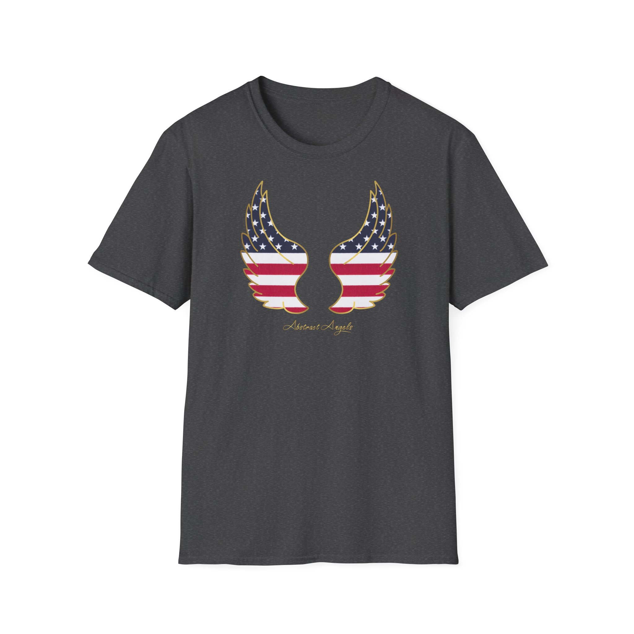 4th July edition - US Flag - Abstract Angels - Unisex Softstyle T-Shirt - Image 9