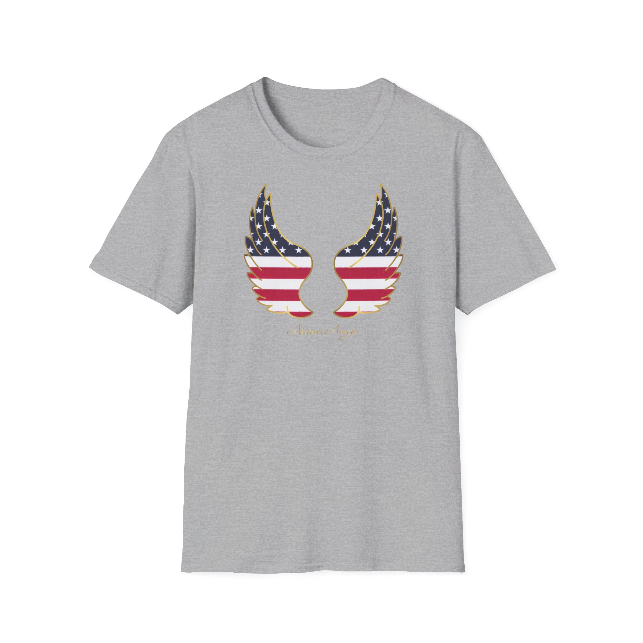 4th July edition - US Flag - Abstract Angels - Unisex Softstyle T-Shirt - Image 5