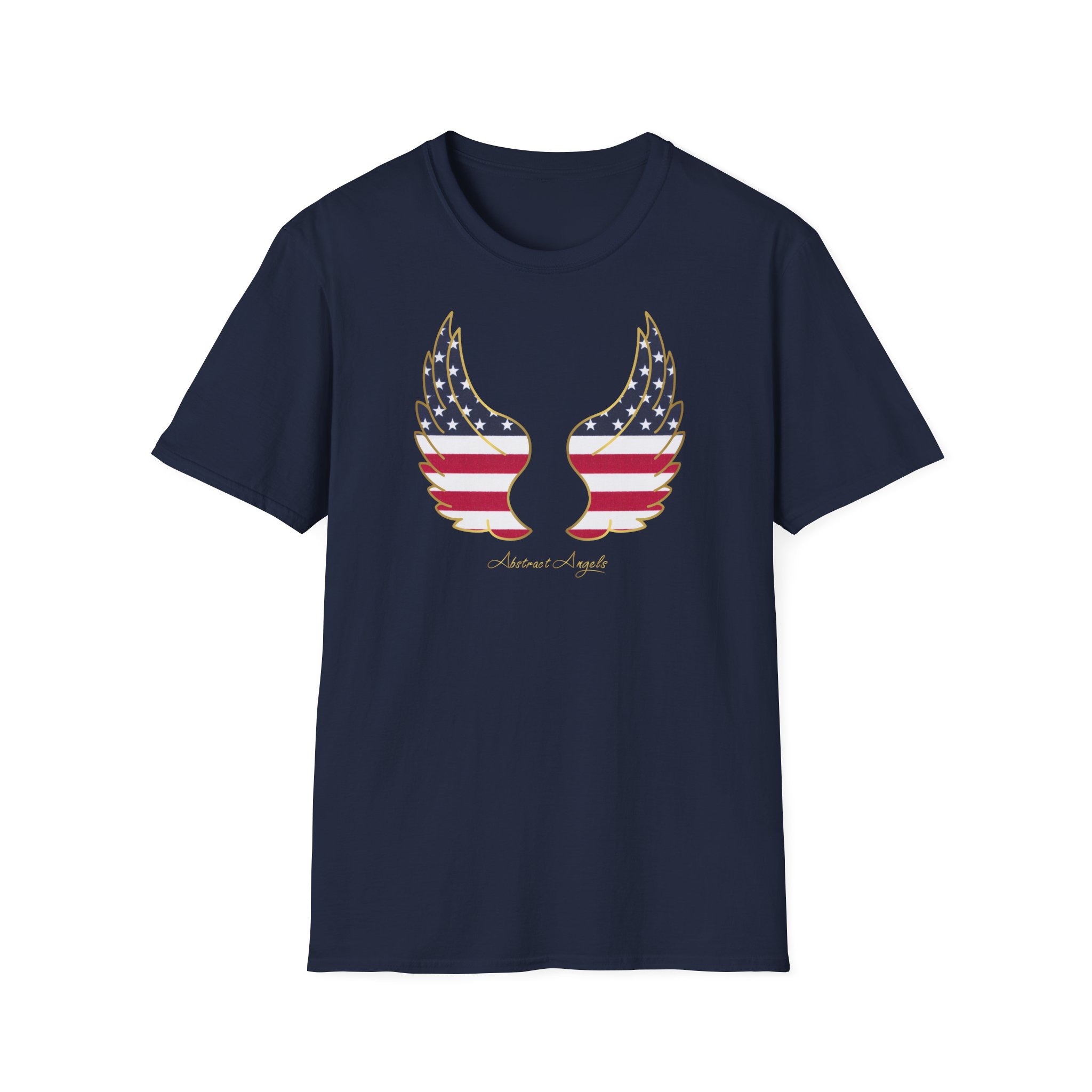 4th July edition - US Flag - Abstract Angels - Unisex Softstyle T-Shirt - Image 13