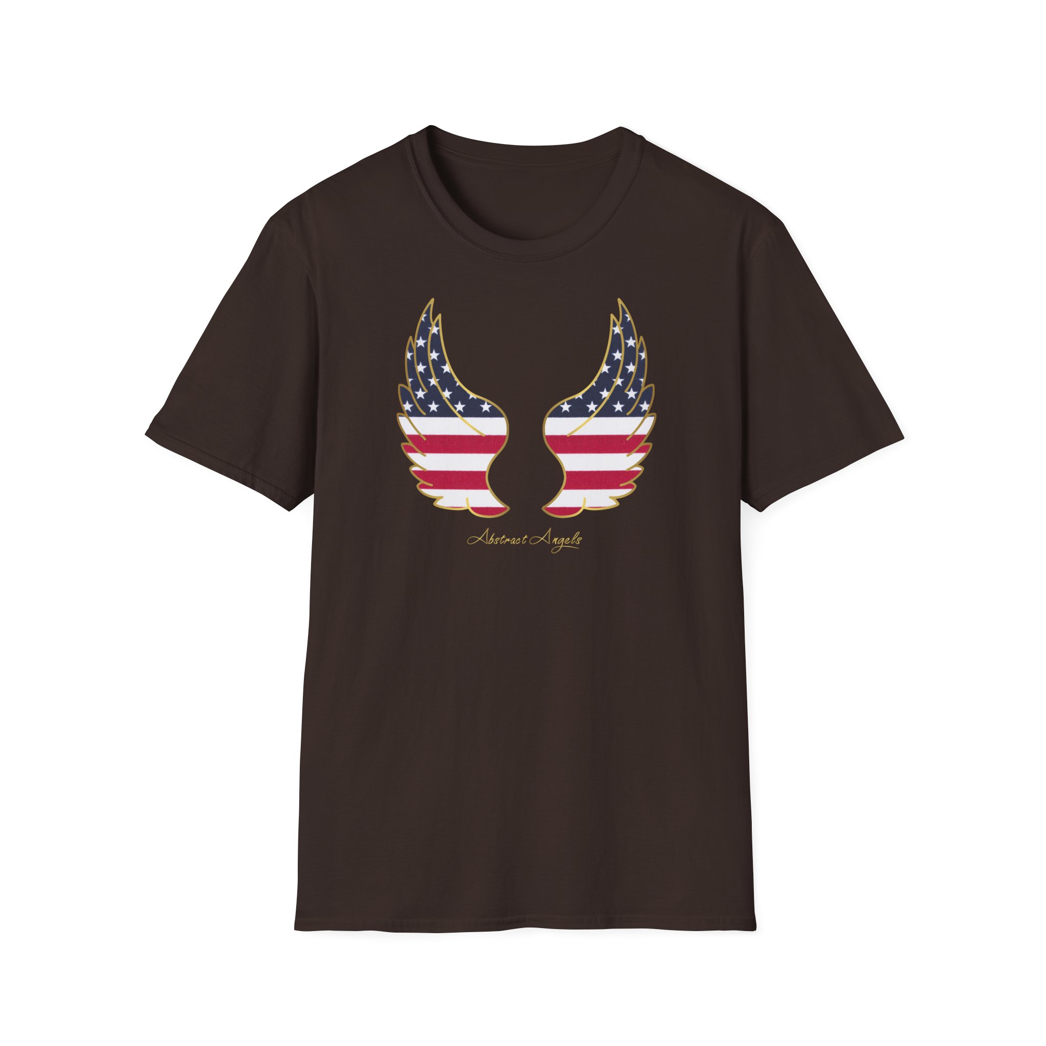 4th July edition - US Flag - Abstract Angels - Unisex Softstyle T-Shirt - Image 6