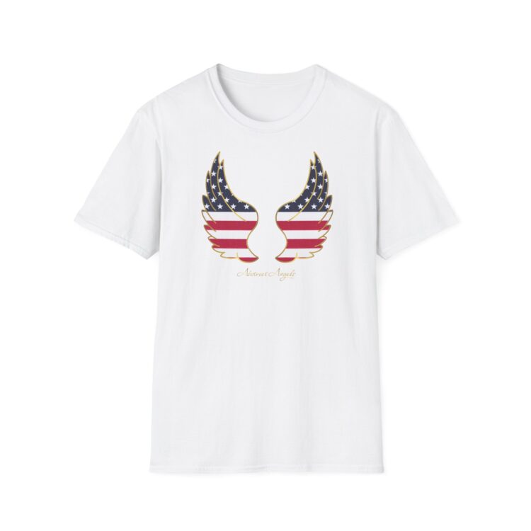 4th July edition - US Flag - Abstract Angels - Unisex Softstyle T-Shirt