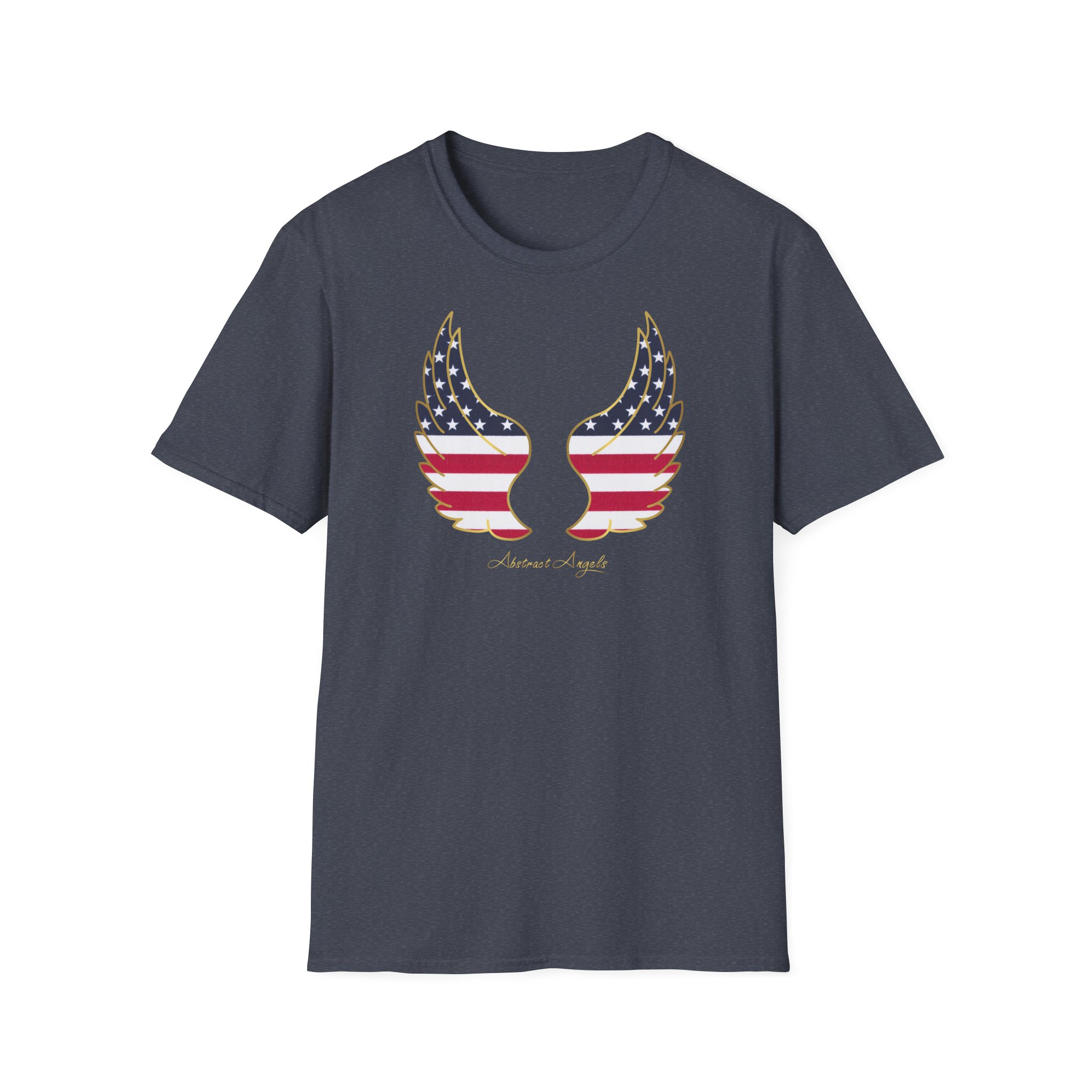 4th July edition - US Flag - Abstract Angels - Unisex Softstyle T-Shirt - Image 14