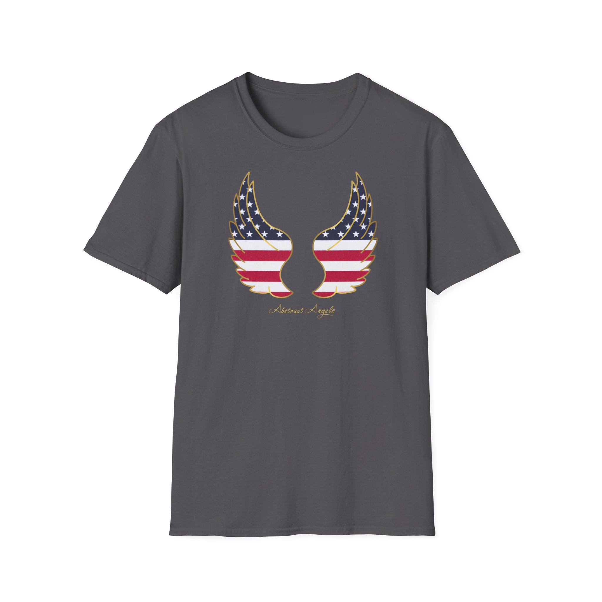 4th July edition - US Flag - Abstract Angels - Unisex Softstyle T-Shirt - Image 11