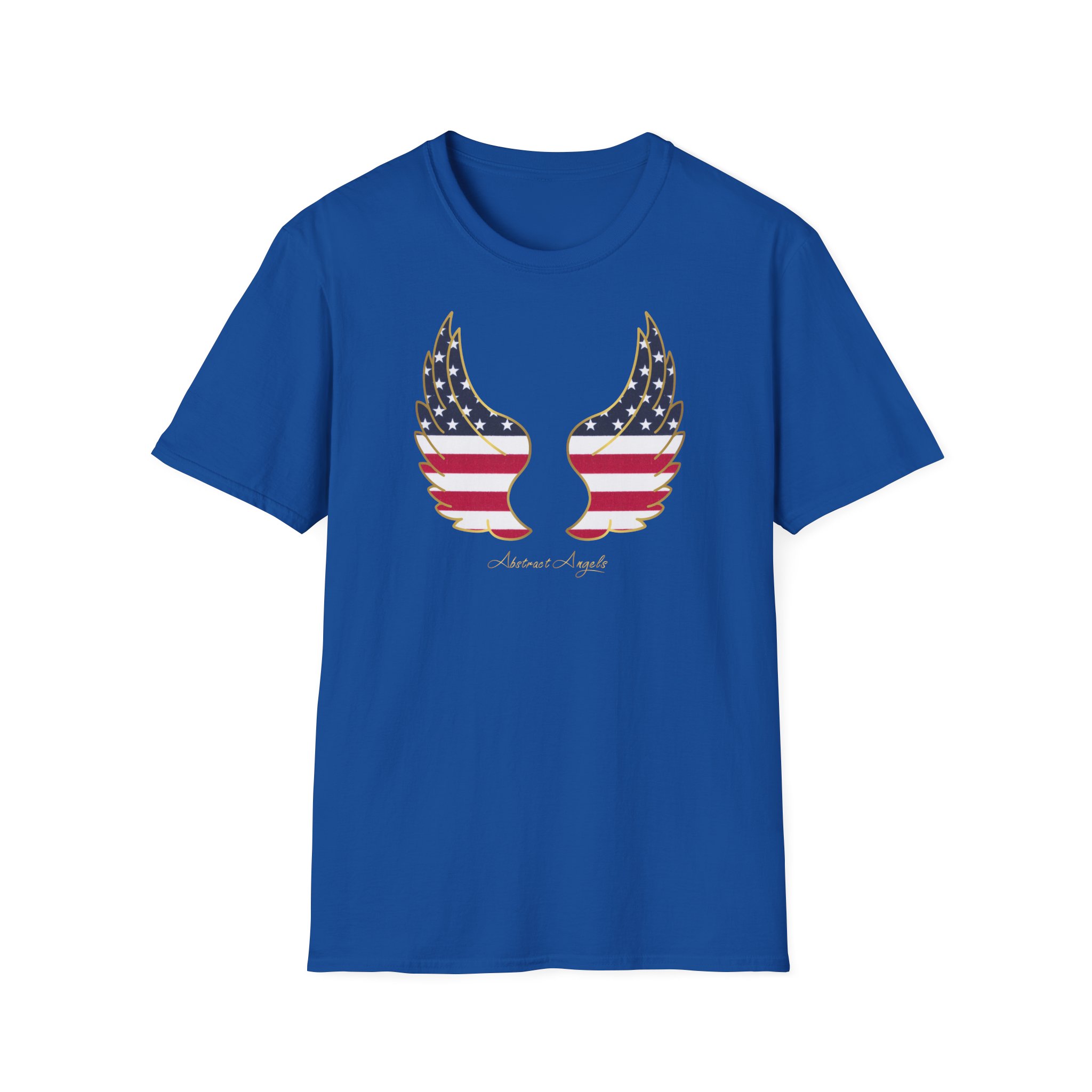 4th July edition - US Flag - Abstract Angels - Unisex Softstyle T-Shirt - Image 12
